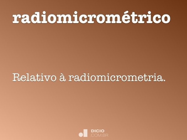 radiomicrométrico