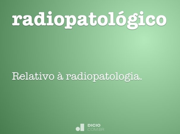 radiopatológico