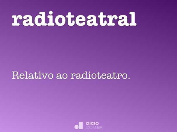 radioteatral