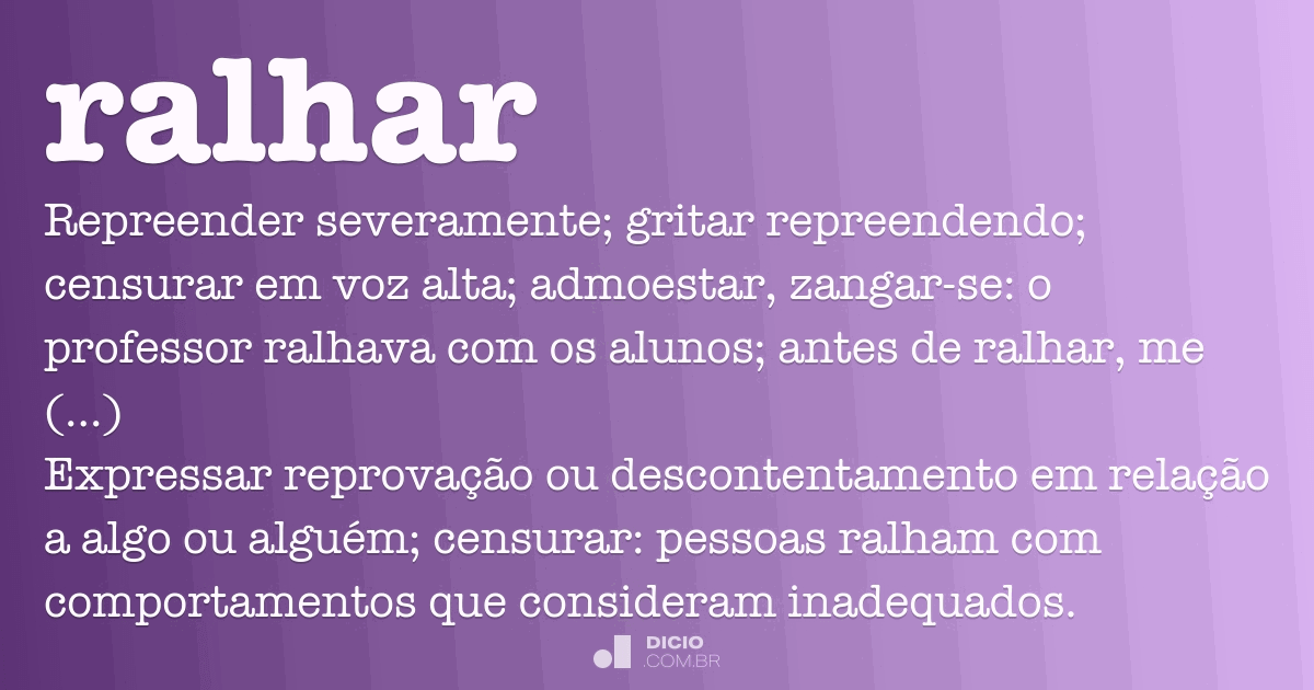 Ralhar Dicio, Dicionário Online de Português
