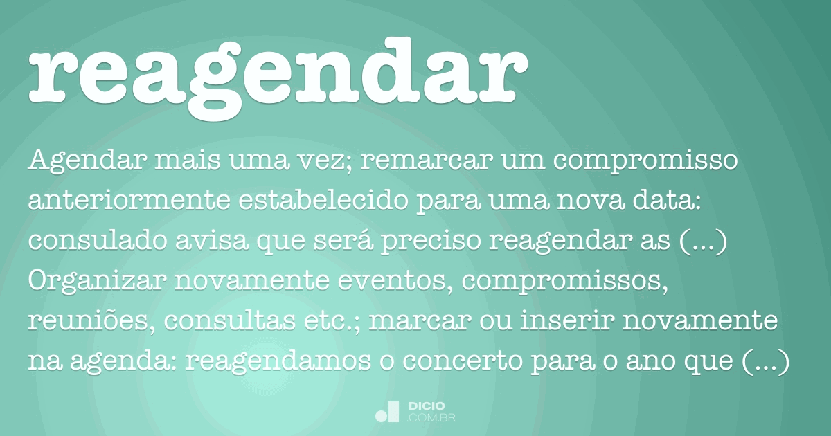 Reagendar sinonimo