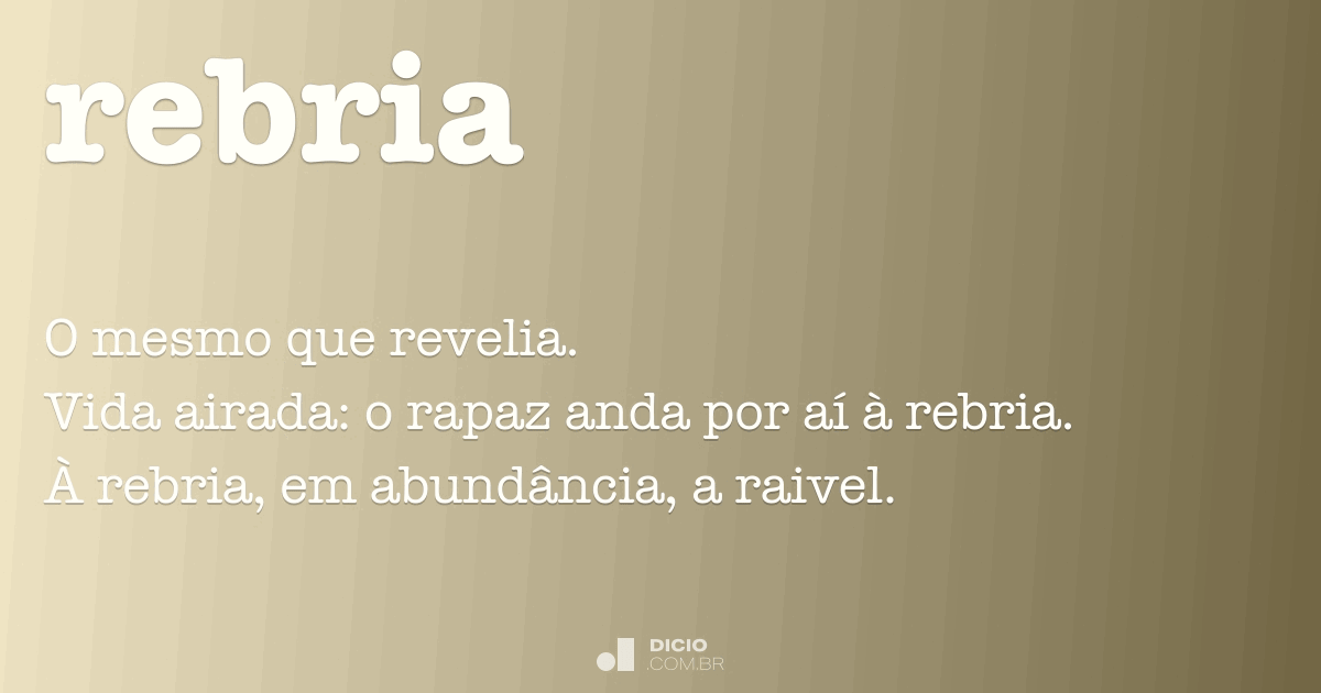 Revelia - Dicio, Dicionário Online de Português