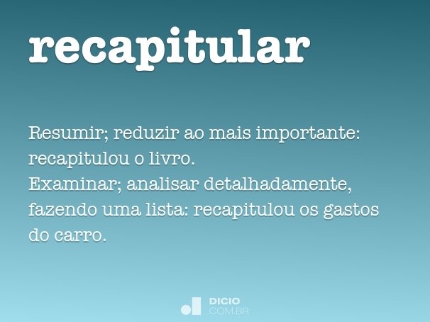 recapitular