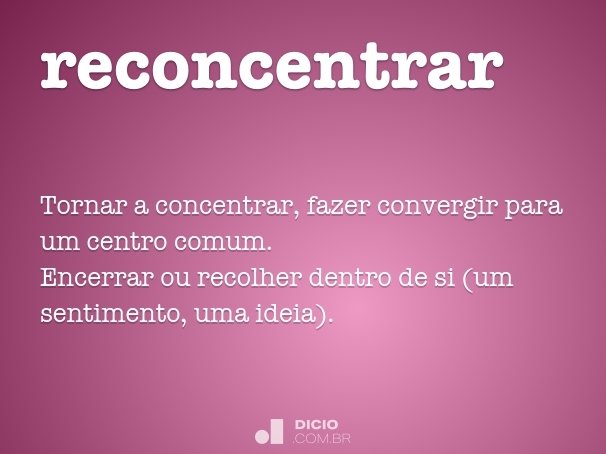 reconcentrar