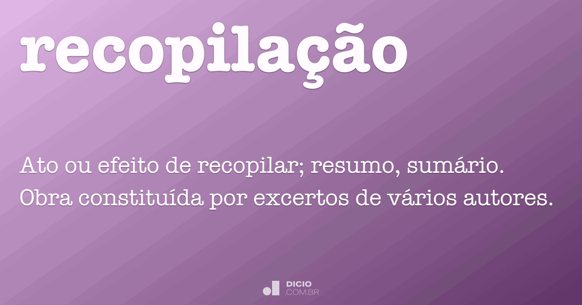 Recopilação Dicio, Dicionário Online de Português