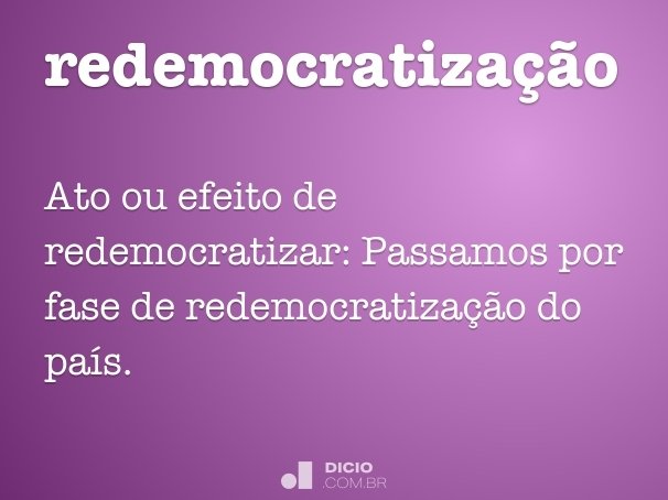 redemocratização