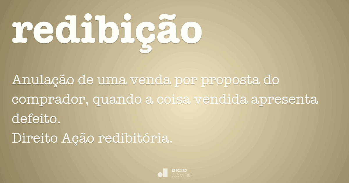 O que é a Redibição?