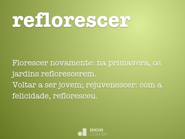 reflorescer