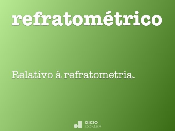 refratométrico