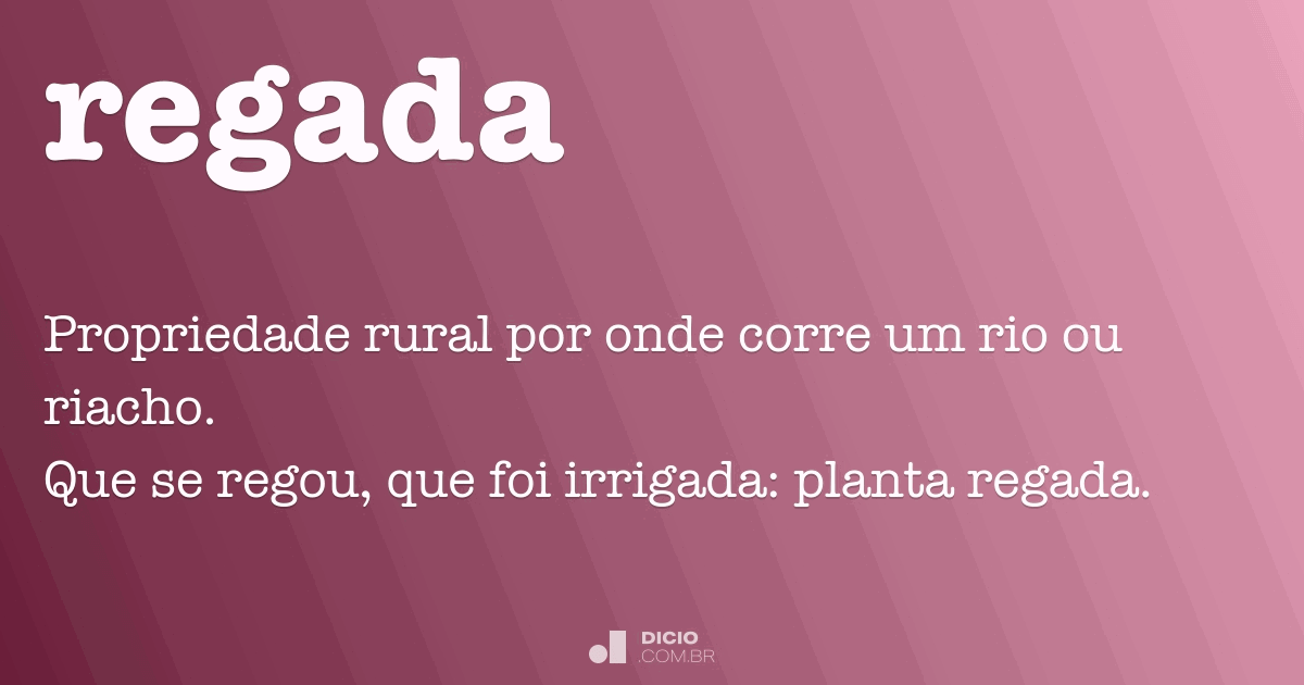 Regada Dicio, Dicionário Online de Português