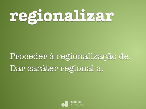 regionalizar