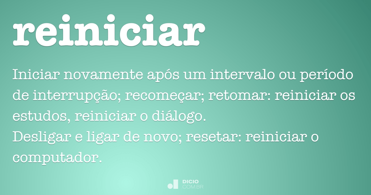 Iniciando - Dicio, Dicionário Online de Português