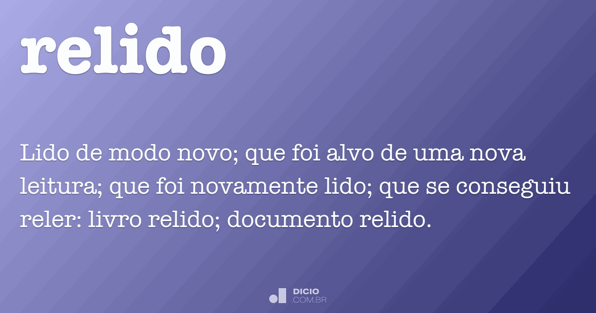 Relido - Dicio, Dicionário Online de Português