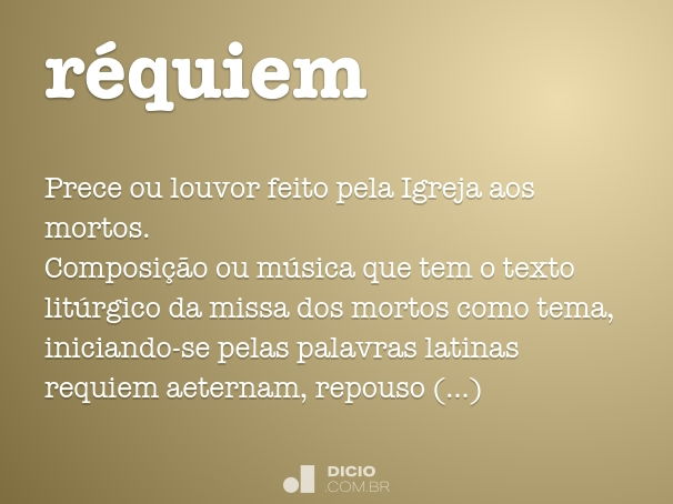 O Que é RÉQUIEM em Inglês