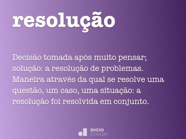 resolução