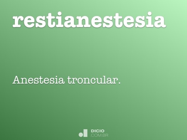 restianestesia