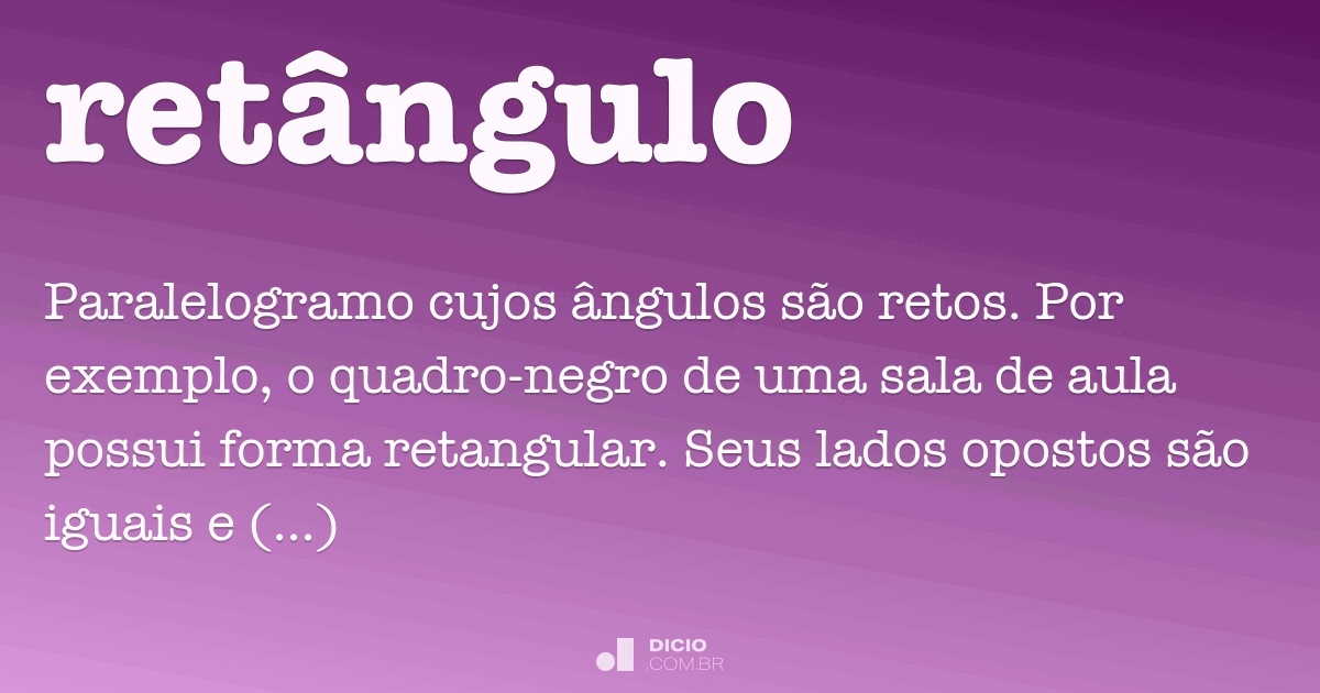 Retângulo Dicio Dicionário Online De Português 4091