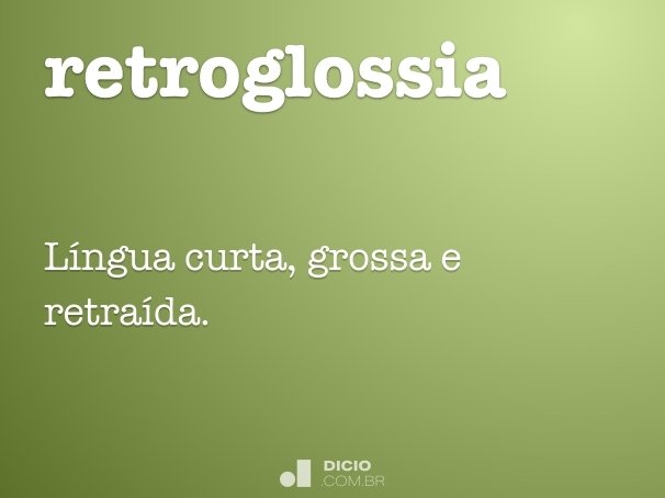 retroglossia