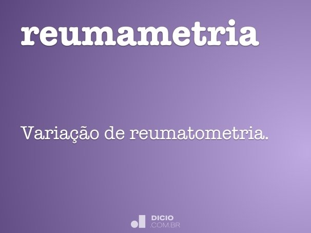 reumametria