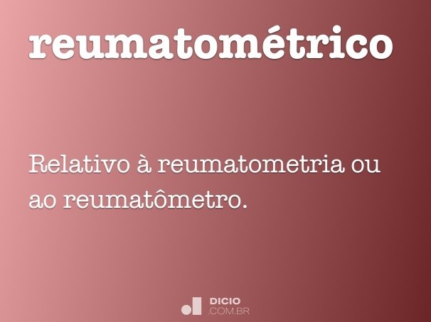 reumatométrico