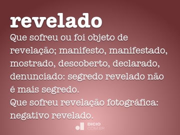 Revelação - Dicio, Dicionário Online de Português