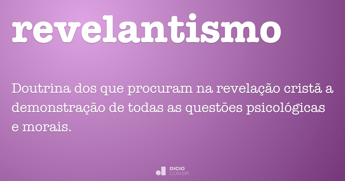 Revelação - Dicio, Dicionário Online de Português