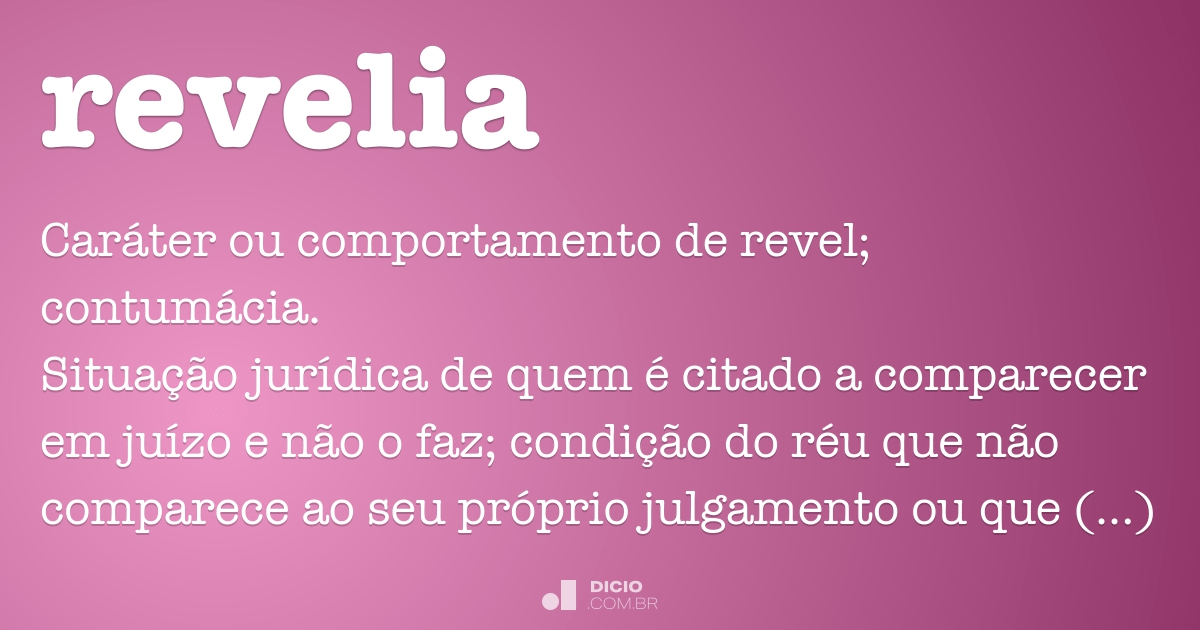 Significado de Revelia