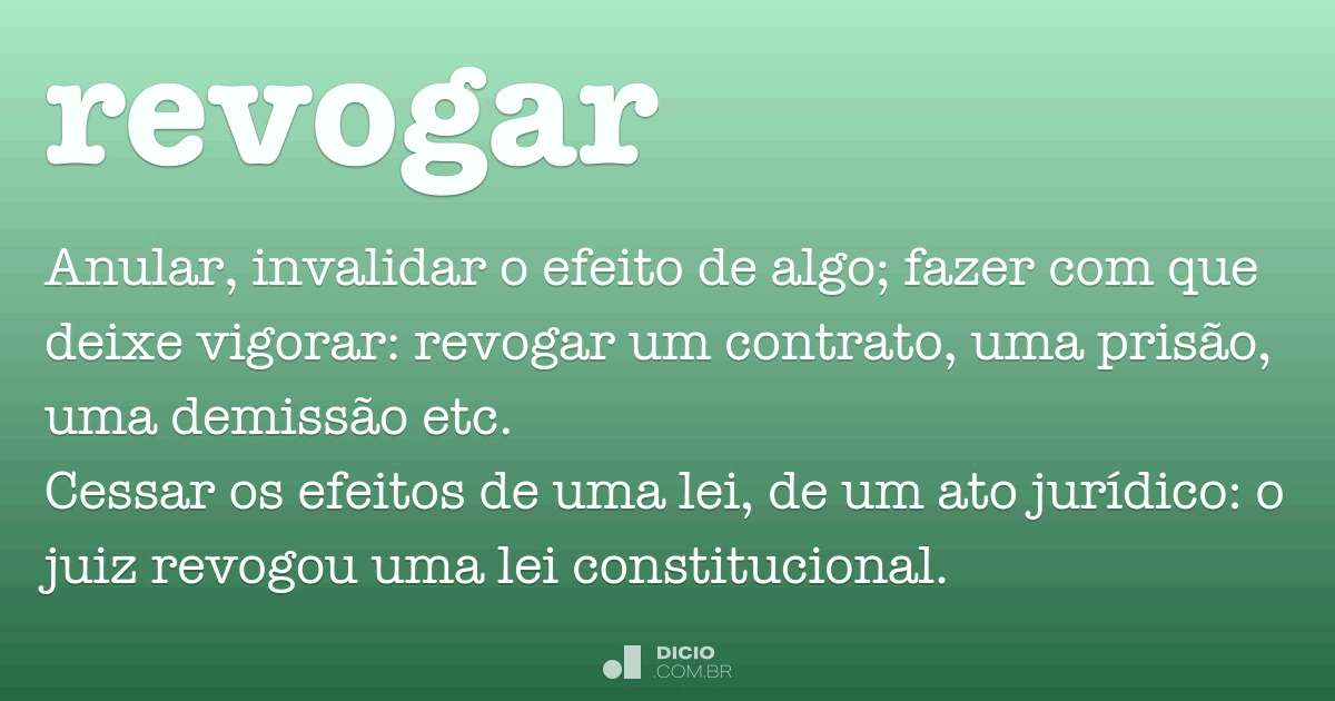 Revogar Dicio, Dicionário Online de Português