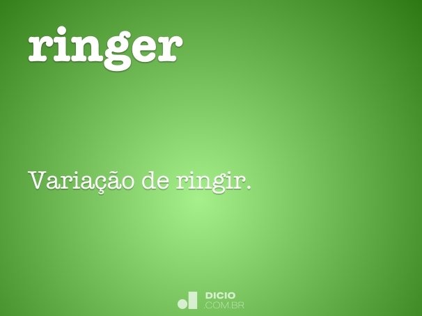 ringer meaning