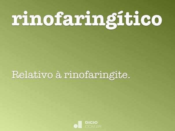 rinofaringítico