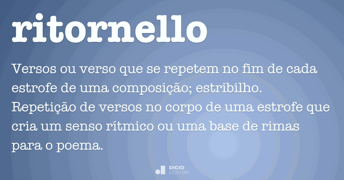 Ritornello Dicio, Dicionário Online de Português