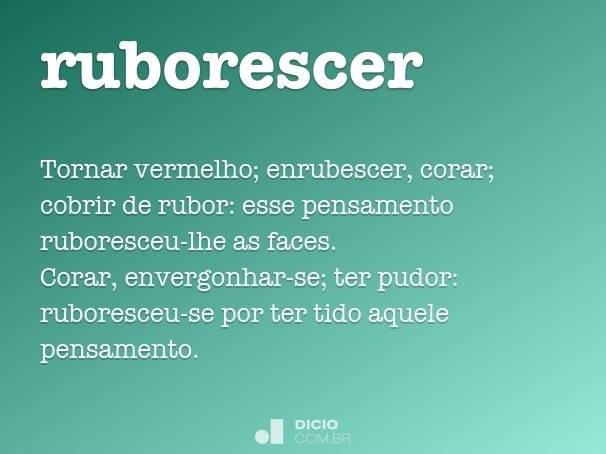ruborescer