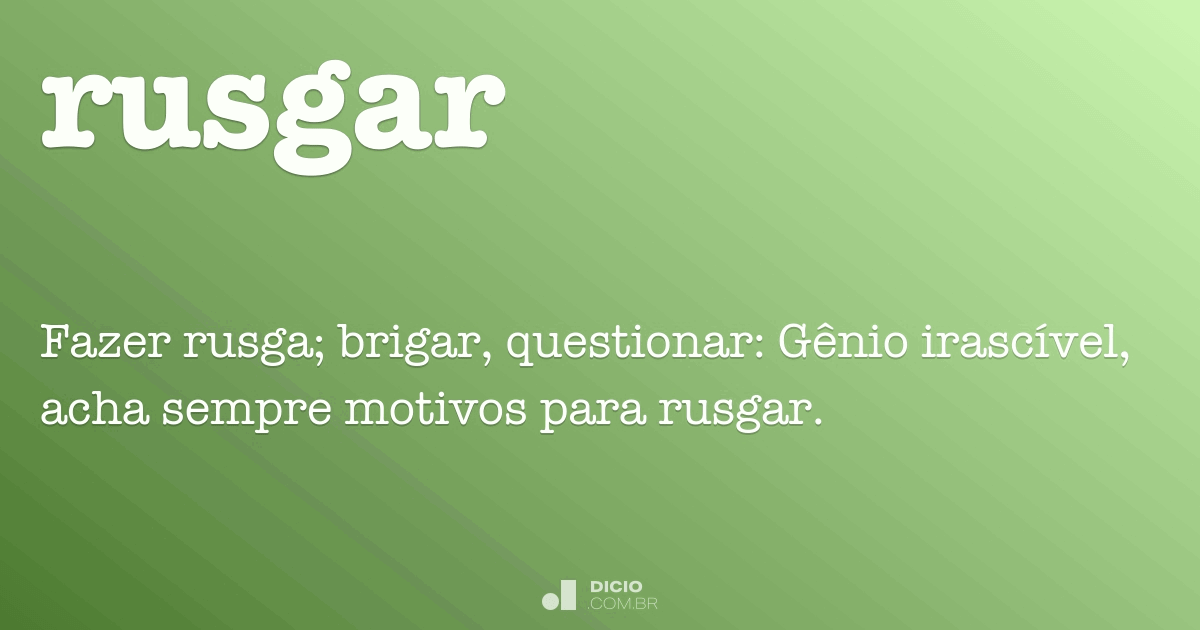 rusga  Tradução de rusga no Dicionário Infopédia de Português - Inglês