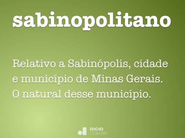 sabinopolitano