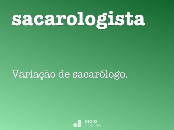 sacarologista