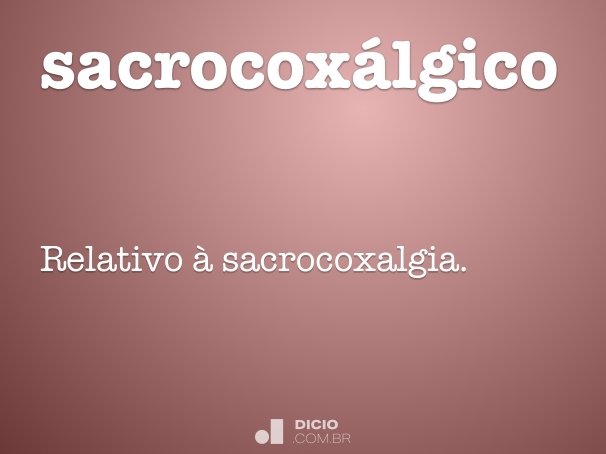 sacrocoxálgico