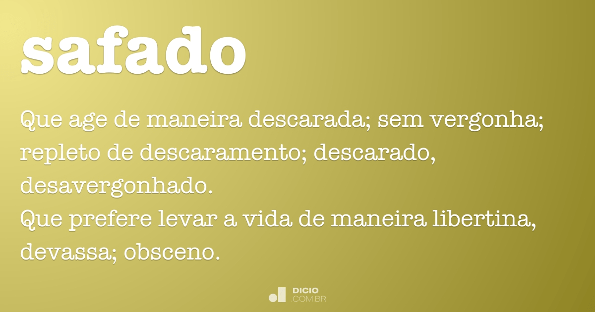 Safado - Dicio, Dicionário Online de Português