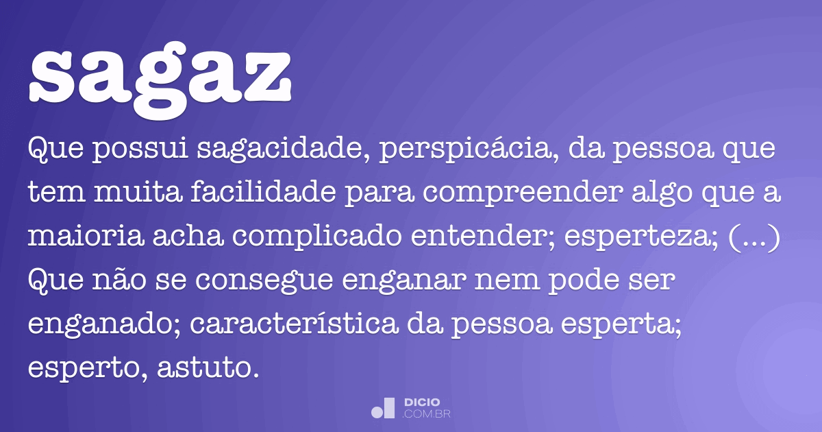 Sagaz - Dicio, Dicionário Online de Português