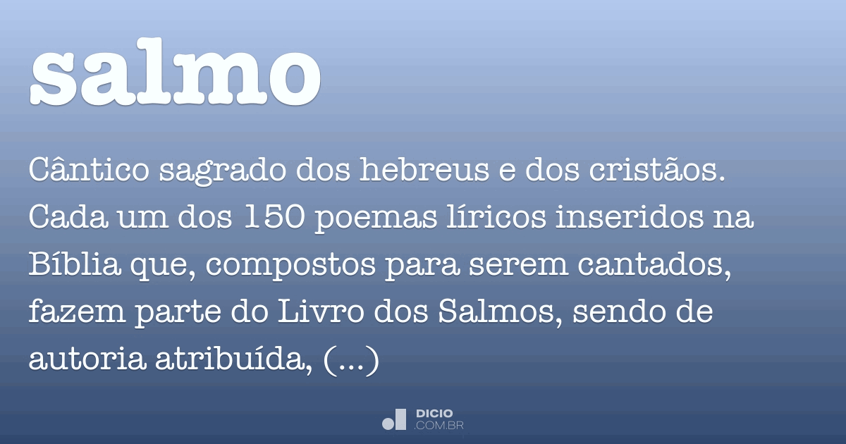 Salmo - Dicionário Online de Português