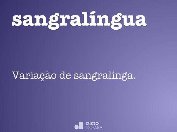 sangralíngua