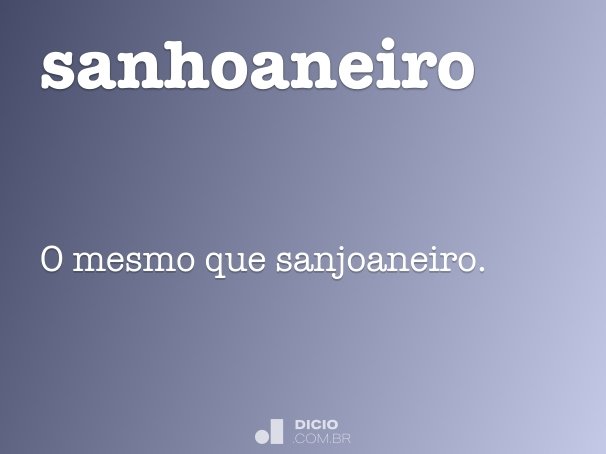 sanhoaneiro