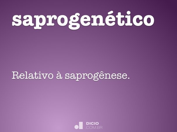 saprogenético