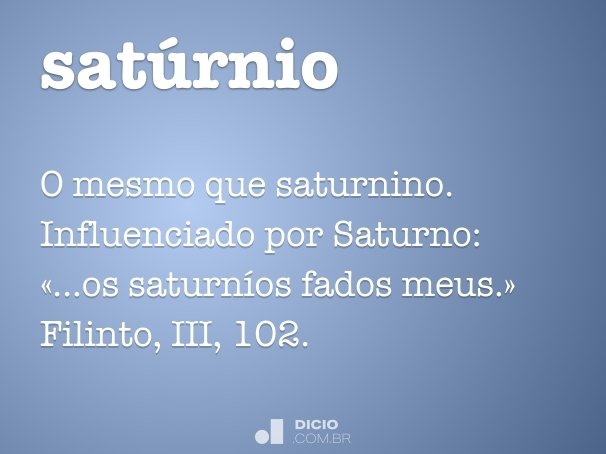 satúrnio