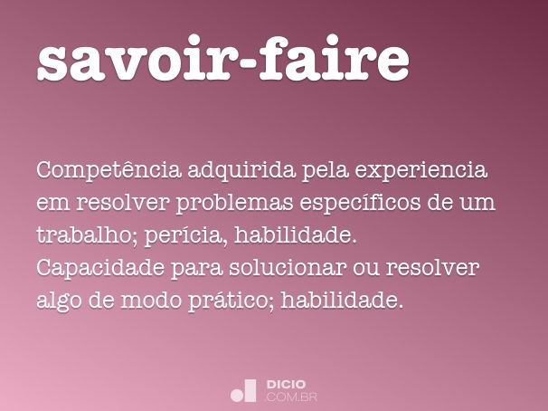 savoir-faire