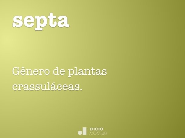 Septa - Dicio, Dicionário Online de Português