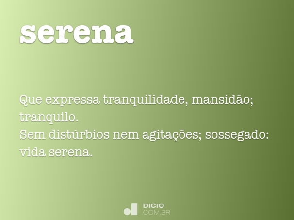 significado de serena