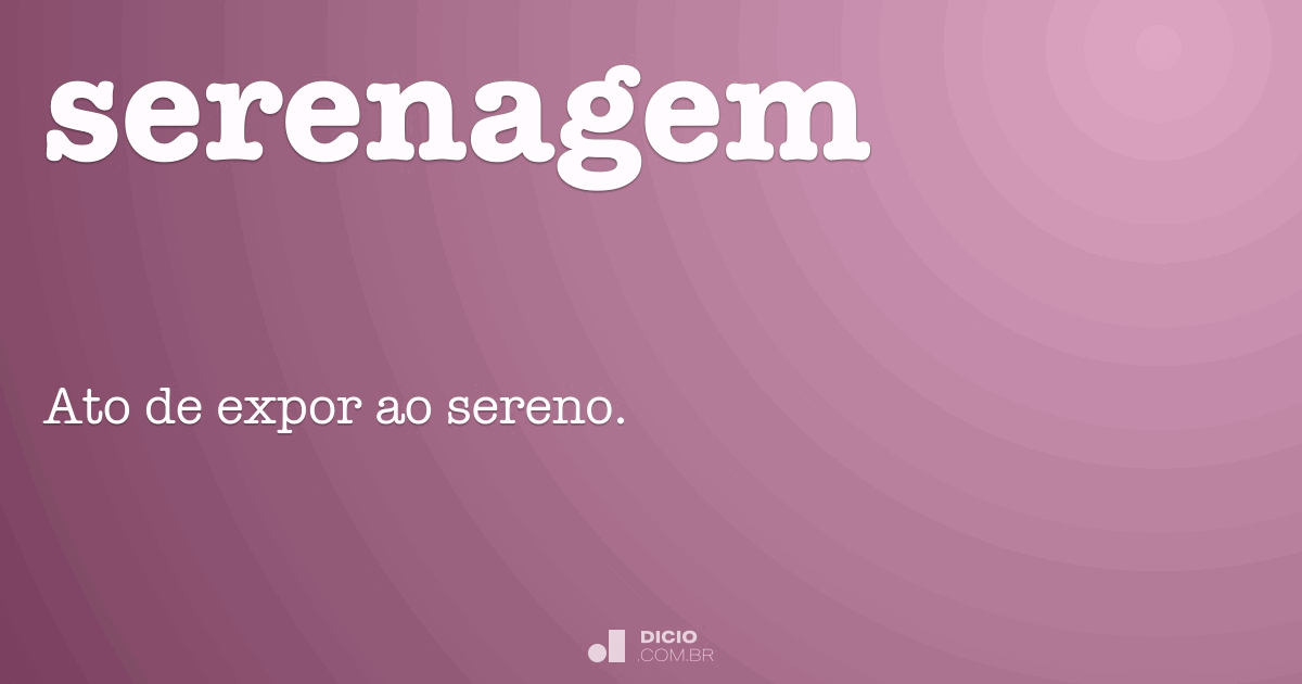 Sereno - Dicio, Dicionário Online de Português