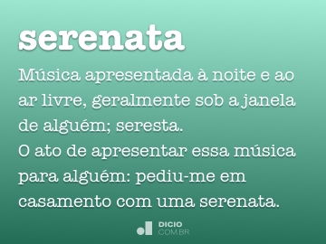 Serenata - Dicio, Dicionário Online de Português