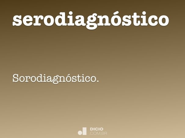 serodiagnóstico
