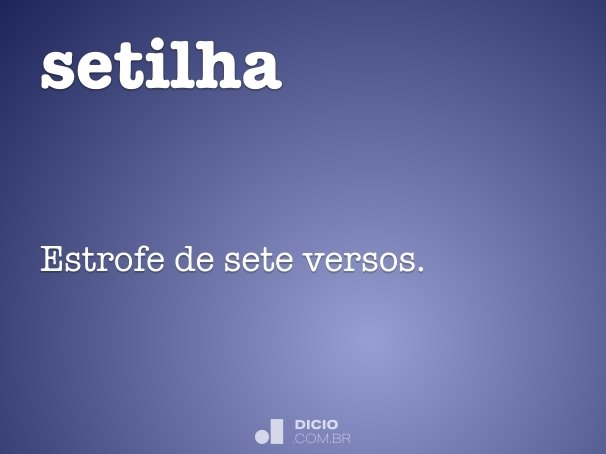 setilha